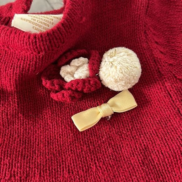 Heirloom red Christmas sweater dress 18M - Picture 3 of 5